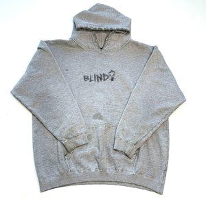 Vintage Blind Skateboards Grey Hoodie Sweatshirt